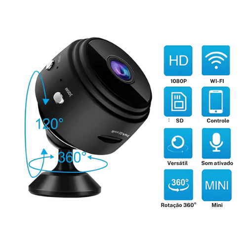 Câmera de Segurança Wi-Fi Mini HD1080P